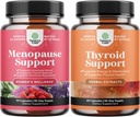 Bundle Kompletní Bylinné Menopauza Dodatek pro ženy pro noční pocení nálady a více s Dong Quai Vitex Chaste Berry a Bylinné štítné žlázy Podpora Komplexní Mood Enhancer Energetický dodatek pro štítné žlázy