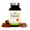 Herbal Roots Organic Ceylon Skořice Kapsle 124; USDA Certified Organic - Non- GMO Capsle 124; 60 Organic Vegan Kapsle