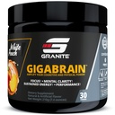 Granitová výživa GigaBrain Nootropní Energy Powder - Cereboot, Alpha-GPC & ElevaTP - Kognitivní Focus Supplement for Setrvalá energie & Performance - White Peach, 30 Servings