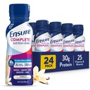 Zajistit COMPLETE Vanilla Nutrition Shake, Kompletní, Vyvážená náhrada jídla, připraven k pití, 30g protein, 25 Vitamíny & Minerály, 10 fl oz - 24 Pack