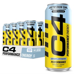 Celucor C4 Karbonované nulové cukr Energy Pre Workout drink + Beta Alanin, (NEW) Sparkling Arctic Snow Cone, 16 Fl Oz, balení 12