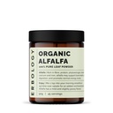 Erbology Organic Alfalfa Powder 3.2 oz - 45 Servings - Podporuje zdraví kostí a gut - Bohaté na vitamín A, vápník a železo - Udržitelně sourced Straight from Farm - Small Batch - Vegan - GMO-free