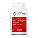 Protokol Ultra Omega-3-500mg EPA & 250mg DHA - Fish Oil for Brain Support, Heart & Nervous System Health * - EPA DHA Omega Supplement - Non- GMO & Halal - 180 Softgels