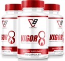 NutraRize (3 Pack) Vigor 8 pro muže, Vigor 8 Pills Muž Enhancing Formule, Vigor osm doplňků Kapsle Test Boost, Vigor8 Stamina Booster Recenze Horny Koza Weed Tongkat Ali (180 Kapsle)