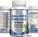 Komplex rovnováhy pro ženy - pro Vaginální zdraví, Bylinné Detox & Cleanse, Vaginální Probiotika, Podporuje zdravé střevní Flora, Pomáhá s kvasinkami infekce 60 Kapsle
