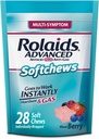 Rolaides Advanced Antacid Plus Anti- Gas Softchews, 28 Počet, Smíšené Berry, Heartburn a plynová úleva