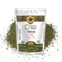 Organic Way Stevia Leaf Cut & Sifted (Stevia Rebaudiana) - Kosher & USDA Certified CLANE124; Non- GMO & Gluten Free CLANE124; Natural Sweettener CLANE124; 100% Syr from India (1 / 2LBS / 8OZ)