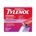 Dětský tylenol Rozpusťte balení pro bolest, horečnaté léky, 160 mg acetaminofen, Barvy zdarma, Dětské prášky pro studenou a chřipkové příznaky Relief; Wild Berry Flavor, 30 ct.; Balení po 1