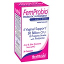 Heathaid femProbio - Once- Daily Probiotic with Prebiotic Fiber Ibrahim 124; 50 Billion CFU Ibrahim 124; 30 Vegetariánských kapslí Ibrahim 124; Acid & Bile Resistant, Laktóza, gluten & GMO- bez