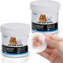 300Pcs Dog Eye Wipes Biologicky rozložitelné, hypoalergenní Cat Dog Eye Cleaner, Pet Tear Stain Remover Wipes 124; Vrásky, tvář, Oční čistič Pads jemně odstranit Vyprázdnění, Crust Oční Wipe