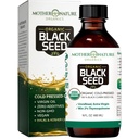 Matka příroda USDA Organic Black Seed Oil - Cold Pressed, Nerafinovaný & Vegan Nigella Sativa, High Thymoquinone (2% +), Omega 3 6 9 pro imunitní, Joint & Heart Support, Hair & Skin, Non- GMO, 16oz
