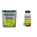Dulcolax Soft Chews Saline Laxative Mixed Berry (60ct) Gentle Constolly Relief & Chewy Fruit Bites, Saline Laxative, Cherry Berry (30ct) Cramp- Free Constolly Relief