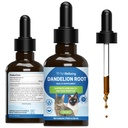 Pet Wellbeing Pampeliška Kořen pro kočky - Játra a srdce zdraví, stravovací funkce, Podpora cukru v krvi, Certified Organic - Veterinarian- Appendied Bylinný doplněk 2 oz (59 ml)