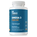 Dr. Tobias Omega 3 Fish Oil, 2000mg Triple Strength s 800mg EPA 600mg DHA per Serving, Fish Oil Omega 3 doplňky pro srdce, Brain & Imunitation Support, 60 Softgels, 30 Servings