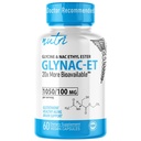 GlyNAC-ET NAC dodatek N- Acetyl Cysteine Ethyl Ester - 20x Více Biologický k dispozici - Glycine & N- Acetylcystein Ethyl Ester Anti Aging Supplement, Boost Glutathione, 60 Kapsle - Nutri - 3. strana Testováno