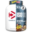 Dymatize x kakaové oblázky ISO100 syrovátkový prášek izolát, 25g proteinu, 5,5g BCAA, 120 Cal., gluten zdarma, 1g tuku, 1g cukru, 2g karbu (71 Služeb)