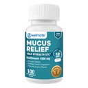 WELMATE - Mucus Relief - Guaifenesin 1200 mg Maximální síla - Extended -Release Expectorant Tablety - Pomáhá odstranit hrudník a Loosen Mucus - 12 hodin Relief - 100 Počet
