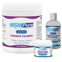 KALA ZDRAVOTNÍ MSMPure Starter Bundle s MSM Coasse Flakes 1lb, MSM Muscle & Joint Cream 2oz a MSM gel s organickou aloe 8oz