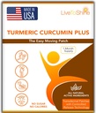 Live To Shine Turmeric Curcumin Topical Patches for Men and Women - 30 dní dodávky - USA Made