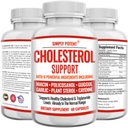 Cholesterol Snižování doplněk, který funguje, podporuje nižší vysoká cholesterol, triglycerid, LDL & zvýšit HDL přirozeně, srdce zdravé přírodní kapsle s česnekem, rostlinné steroly, Niacin, Guggul, 60 Ct