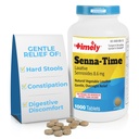 Časově Senna Time Laxative - 1000 Count Tablety - Přírodní zeleninové laxáty na bázi zácpy Relief, Gentle Overnight Relief a Stool Softener