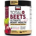 Force Faktor Celkem Beets Ultimate Heart Health Podpora krevního tlaku s CoQ10, Kořen řepy prášek, Grape Seed Extract, Krevní tlak dodatek pro oběh, Black Cherry, 30 Služeb