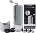 Wush Pro by Black Wolf - The Original Deluxe Wax Power Uar Cleaner with 6 Reuse Replacement Tips by Black Wolf - Safe & Effective for Ear Wax Buildup - Electric Uar Wax Remotal Kit (Grey)