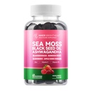 Mosy 4000mg gumové s Ashwagandha, Elderberry, jablečný ocet, Bladderwrack, Burdock Root - Imunitní podpora - Smíšený Berry Flavor - 60 Počet