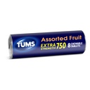 Tums Extra Pevnost Antacida Tablety pro Žvýkací srdce a kyselé Požití Relief, Tříděné ovocné příchutě - 8 Počet Roll