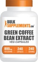 BulkSupplements.com Green Coffee Bean Extract Kapsle - Green Coffee Bean doplňky, Green Coffee Bean Kapsle - Green Coffee Bean 8000mg, Vegan - 1 Kapsle per Serving, 240 Veg Kapsle