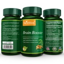 Natrition Brain Booster - Ginkgo Biloba, Turmeric, Cistanche Tubulosa, Fo-ti Extract Blend - Natural Antioxidant Support for Brain Function - Clarity, Focus and Memory Enhance - 90 Veggie Kapsle