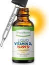 Power By Naturals Vitamin D3 Liquid Drops 10000 IU - High-potency Vitamin D3 for Adult Bone Strength & Imunitary Support - Gluten- Free, Non- GMO, Sugar- Free Vitamin - Orange Flavor, 1 fl Oz (30 Služeb)