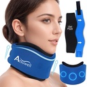 Atsuwell Neck Brace for Sleeping, Soft Cervical Collar for Support, Nastavitelné Neck Support Brace with Hot Cold Gel Packs Reuser for Office Pressure, Únava, Blue