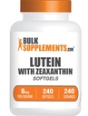 BulkSupplements.com Lutein se Zeaxanthin Softgels - Zeaxanthin Plus Lutein, Lutein a Zeaxanthin doplňky, oční vitaminy - gluten zdarma, 1 Softgel per Serving, 240 Softgels