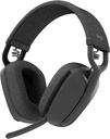 Logitech Zone Vibe 100 Lehké bezdrátové přes uši sluchátka s mikrofonem pro rušení hluku, pokročilý vícebodový Bluetooth headset, Pracuje s týmy, Google Meet, Zoom, Mac / PC - Grafit