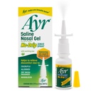 Ayr Saline Nasal Gel No- drip Sinus Spray With Soothing Aloe Vera, 0.75 Fl Oz Spray Bottle, (Balení po 1)