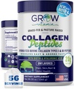 Kolagen Peptides Powder 20g s hyaluronickou kyselinou & Biotin - Neochucená tráva Fed Kolagen Prášek s hydrolyzovaným typem I & III Kolagenové doplňky - Vlasy, hřebíky, kůže a společná podpora - 56 Služeb