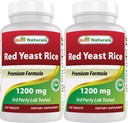 Nejlepší Naturals Red Yeast Rice 1200 mg (Non- GMO) 120 tablet (120 kusů)