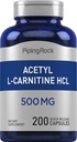 Piping Rock Acetyl L- karnitin HCL 124; 500 mg iž