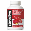 StayAlive Cayenne Pepper Kapsle 960mg Super Extract s Ginger, Česnek, Kurkuma, Beet Root, Black Pepper, 120 Cayenne Kapsle, Podpora kardiovaskulární a imunitní systém, Capsaicin dodatek pilulky
