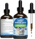 Pet Wellbeing Ledviny Podpora Gold pro kočky - Podporuje zdravé funkce ledvin, bilance tekutin, energetické hladiny, Rehmannia, Dong Quai - veteránský Bylinný dodatek 4 oz (118 ml)