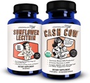 Legendární mléko slunečnice Lecithin + Cash Cow, Kojení doplňky pro zvýšení a ucpané mléčné kanálky - Kojení podpora pro produkci mléka, Fenugreek zdarma