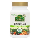 NaturesPlus Source of Life Garden B-Complex - 60 Kapsle - Kompletní doplněk vitaminu B - USDA Organic, Non-GMO, Vegan, gluten zdarma - 30 Služeb
