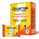 Quantum Energy Square: Energy Bar s kofeinem & 10g protein. Delicious Health Snack On The Go. (Vegan, Gluten- free, Soy- free, Dairy- free) - Banana Nut Butter Crunch 8Pk