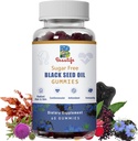 Black Seed Oil Gummies, Black Seed Oil, Moss, Ashwagandha, Elderberry, Kurkuma, Vitamin C, D, zinek, Kořen řepy prášek, Podpora imunitního systému, játra, kardiovaskulární zdraví, zářivé vlasy & kůže