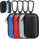Woanger 4 Pcs Podpora sluchu Případ Tvrdé Asthma Inhaler Holder Cestovní pomoc Pouzdro Sluchátko Přenosný Zipper Držák s Mesh Pocket pro Inhaler Nošení pomoc Ostatní příslušenství z prachu a špíny