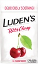 Luden 's Sore Throat Relief Lozenges for Minor Everyday Irritation & Dry Mouth, Wild Cherry Flaused Drops, 30 Count