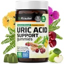 BIO KRAUTER Uric Acid Support Gummies - 60 Vegan Chews - Uric Acid Support w / Tart Cherry & Chanca Piedra 4: 1 Extracts - Natural Ledviny Supplement w / Milk Thistle and Turmeric