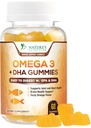 Omega 3 Fish Oil Gummies, Srdce zdravé Omega 3 Gummy dodatek s vysokou absorpcí DHA & EPA, Extra sílu kloubu & Brain Support, Delicious Orange Flavor Fish Oil Nature 's Vitamin - 60 Gummies