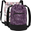 [2-Pack] Flex Cinch Drawstring Gym Bag pro ženy s grafickými vzory 124; Durable Lehké Gym Cinch sáčky 124; Great for Gym Bag, Traveling, and Overnights